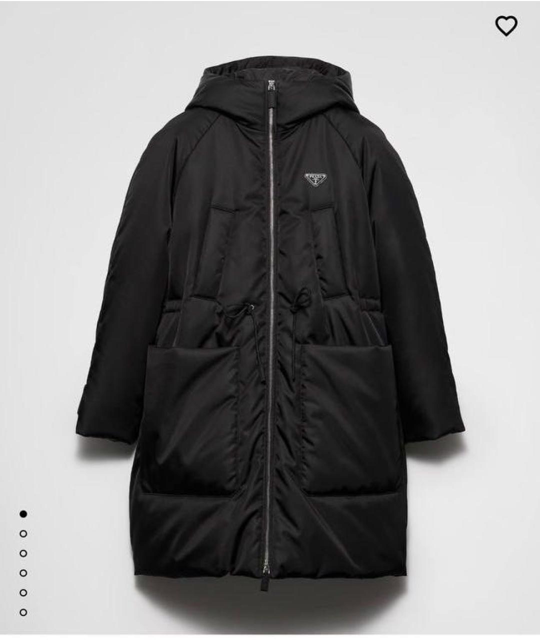 PRADA Черный полиэстеровый пуховик, фото 7