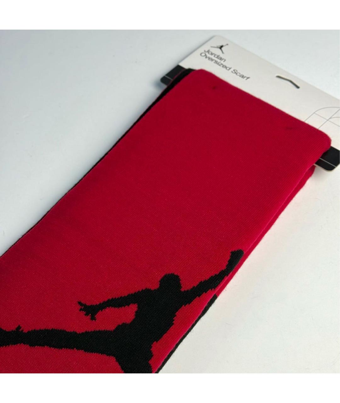 JORDAN Красный шерстяной шарф, фото 3