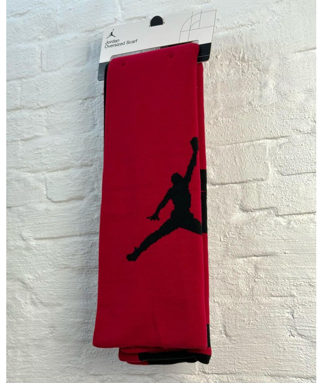 JORDAN Красный шерстяной шарф, фото 7