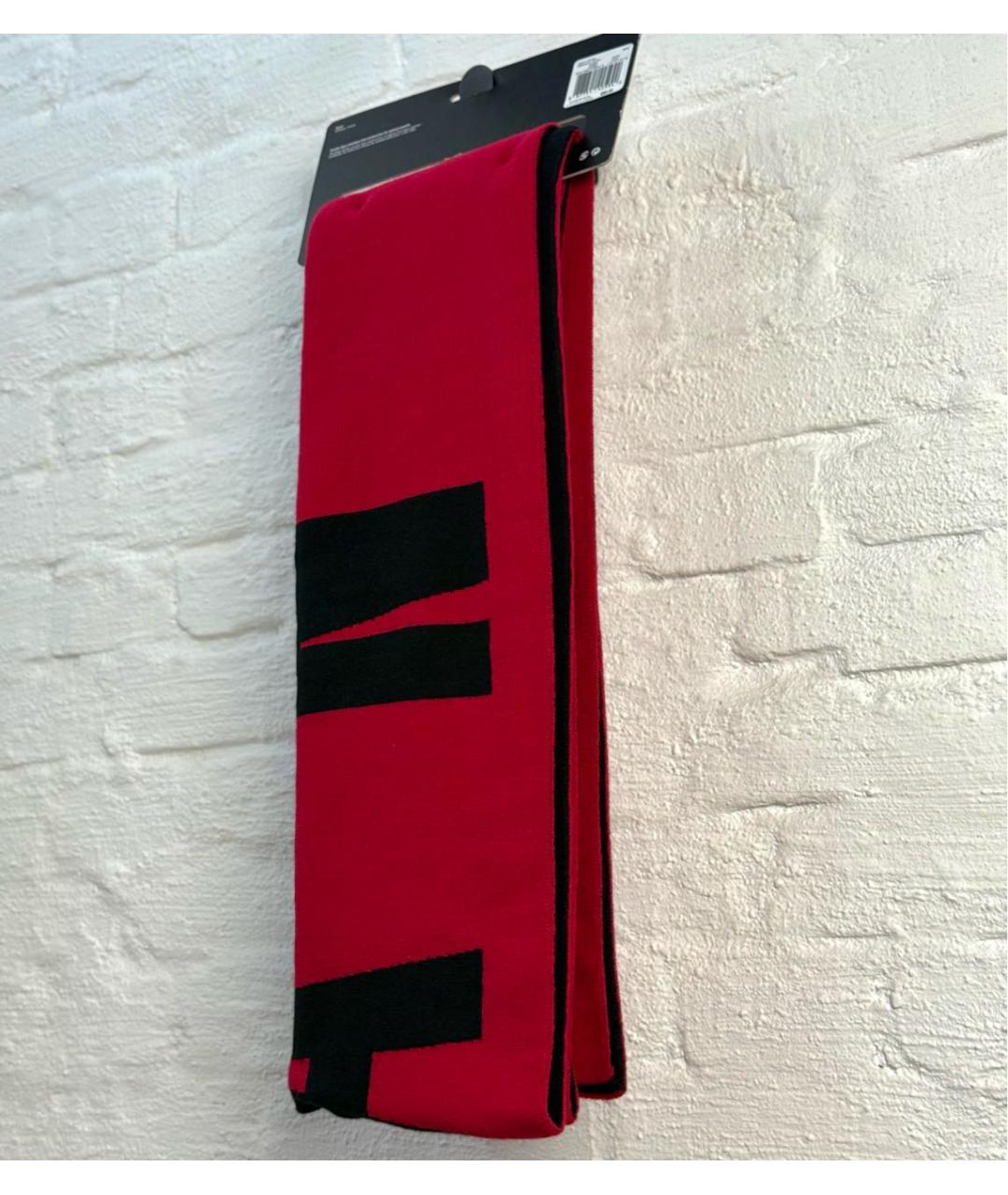 JORDAN Красный шерстяной шарф, фото 2