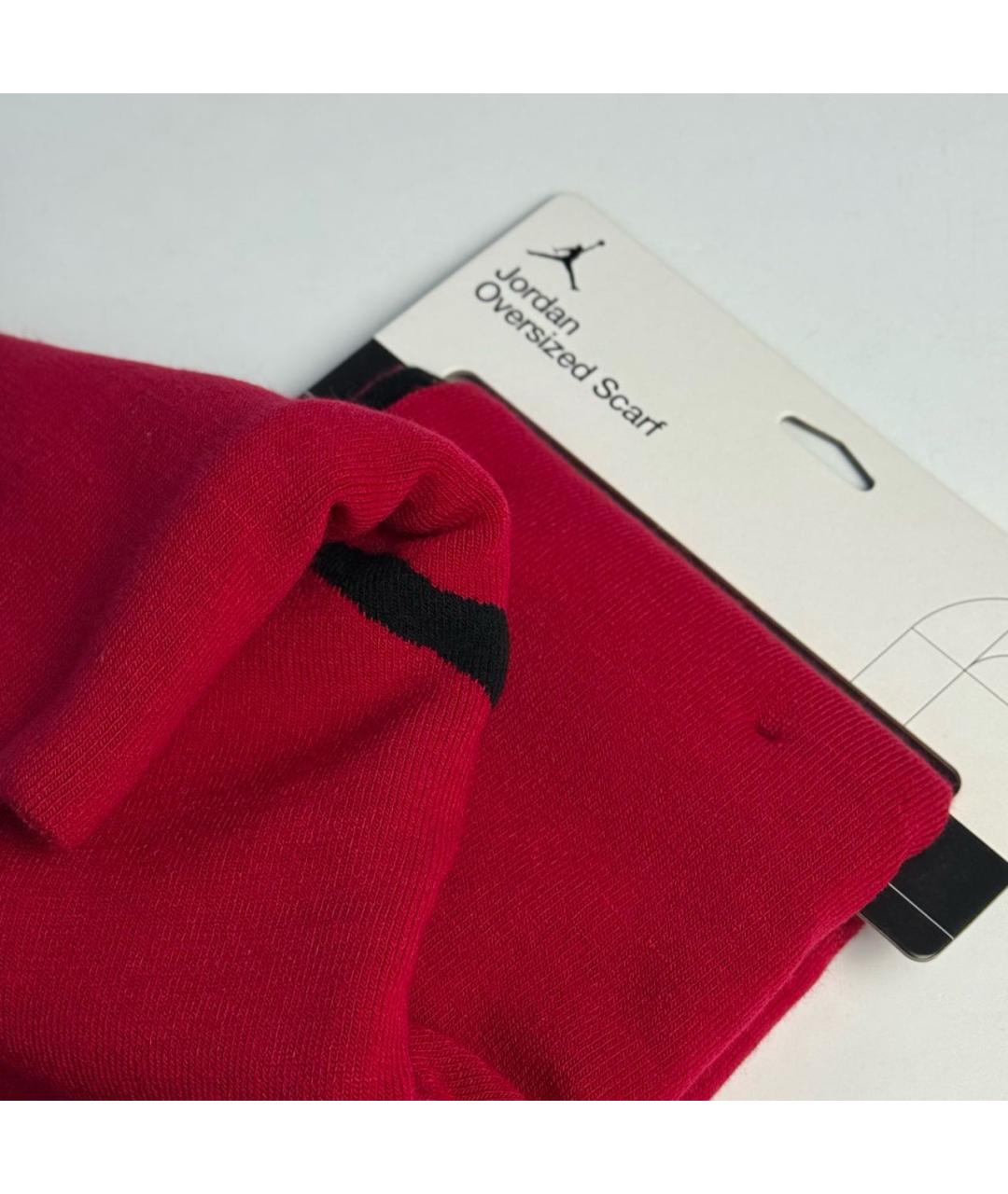 JORDAN Красный шерстяной шарф, фото 6