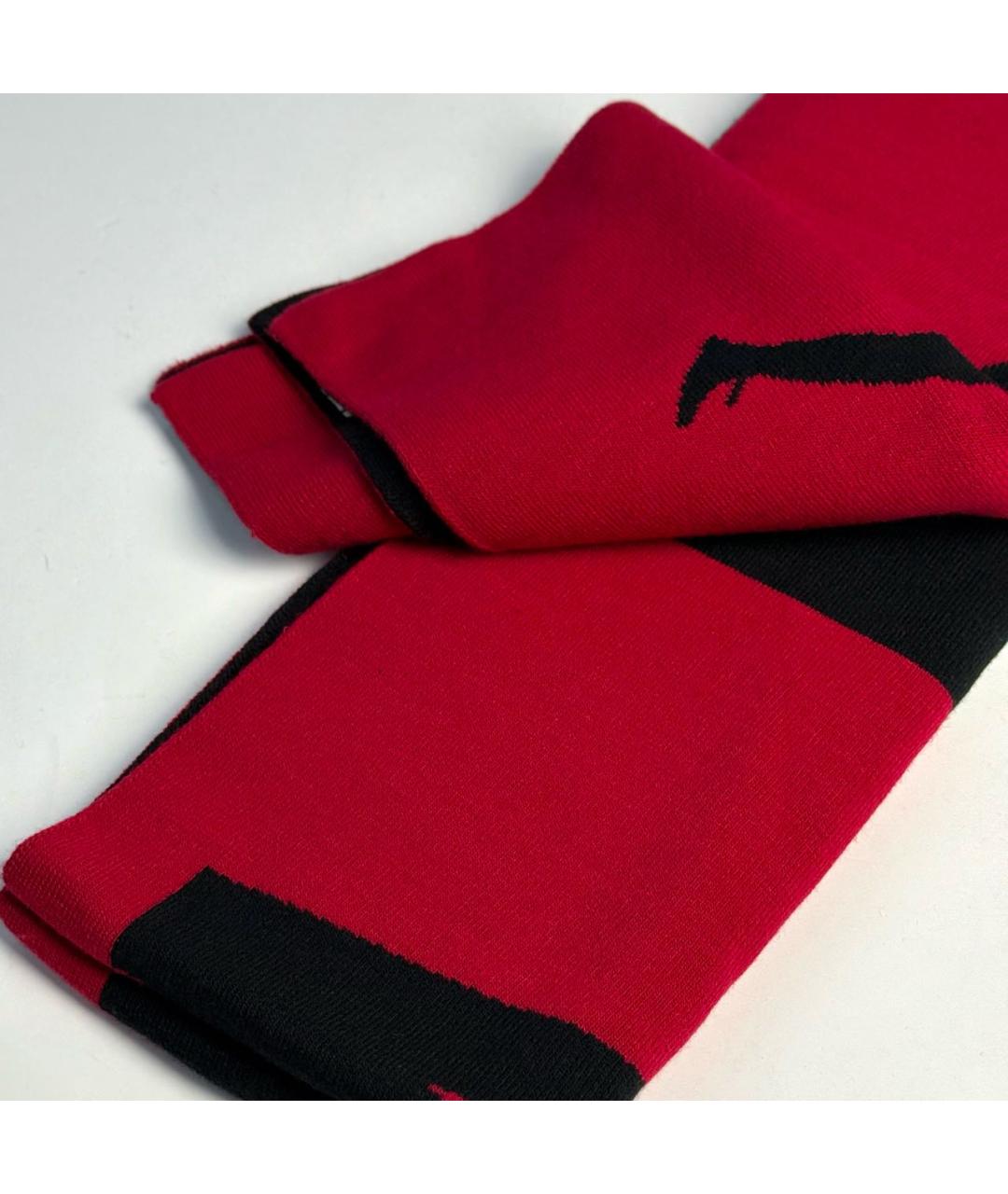 JORDAN Красный шерстяной шарф, фото 4