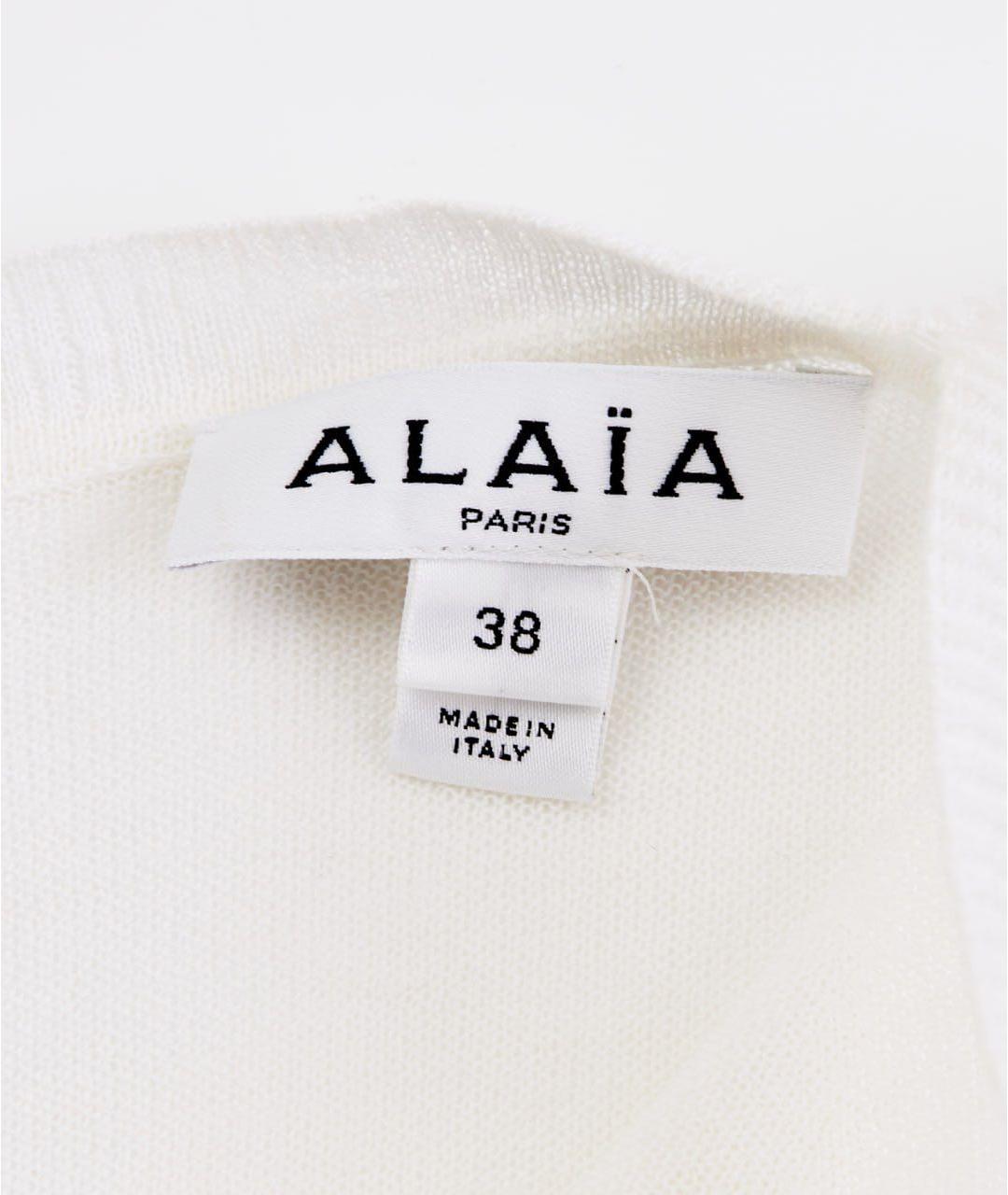 ALAIA Белый хлопковый кардиган, фото 4