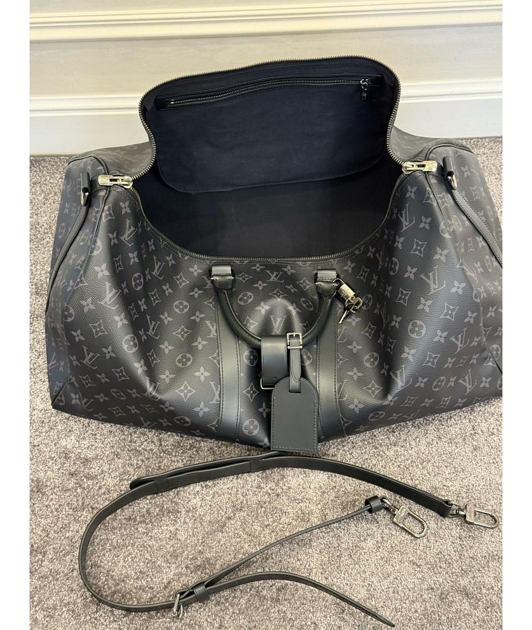 LOUIS VUITTON Черная дорожная/спортивная сумка, фото 4