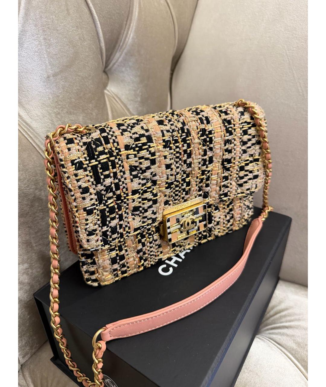 CHANEL Мульти твидовая сумка через плечо, фото 3