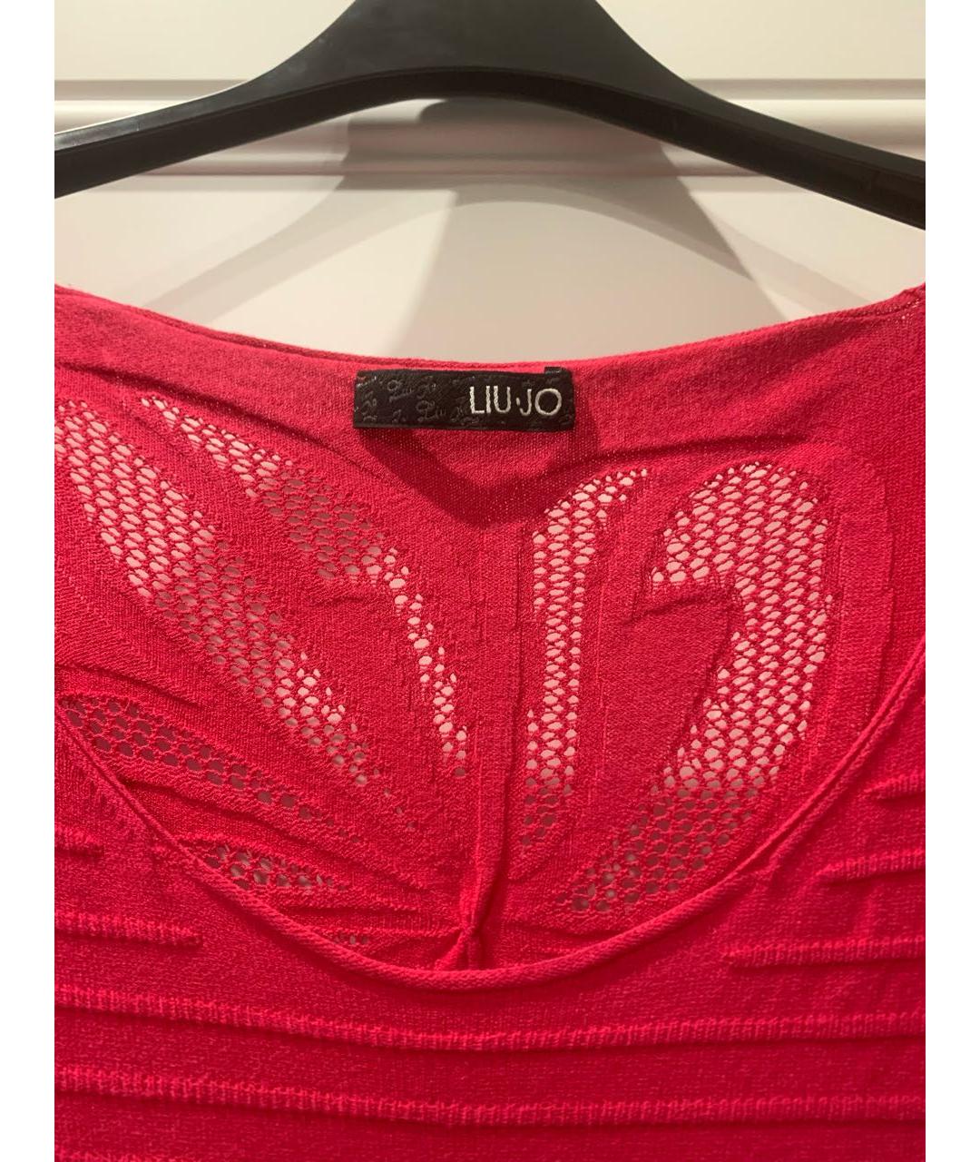 LIU JO Розовое хлопко-эластановое коктейльное платье, фото 3