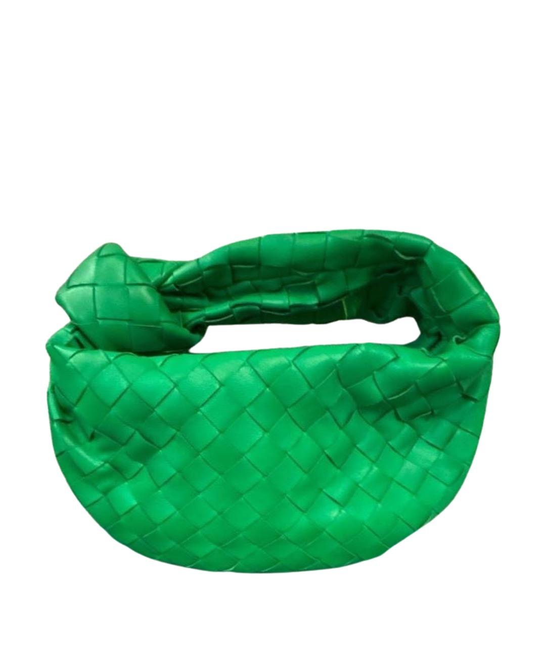 BOTTEGA VENETA Зеленая кожаная сумка с короткими ручками, фото 1