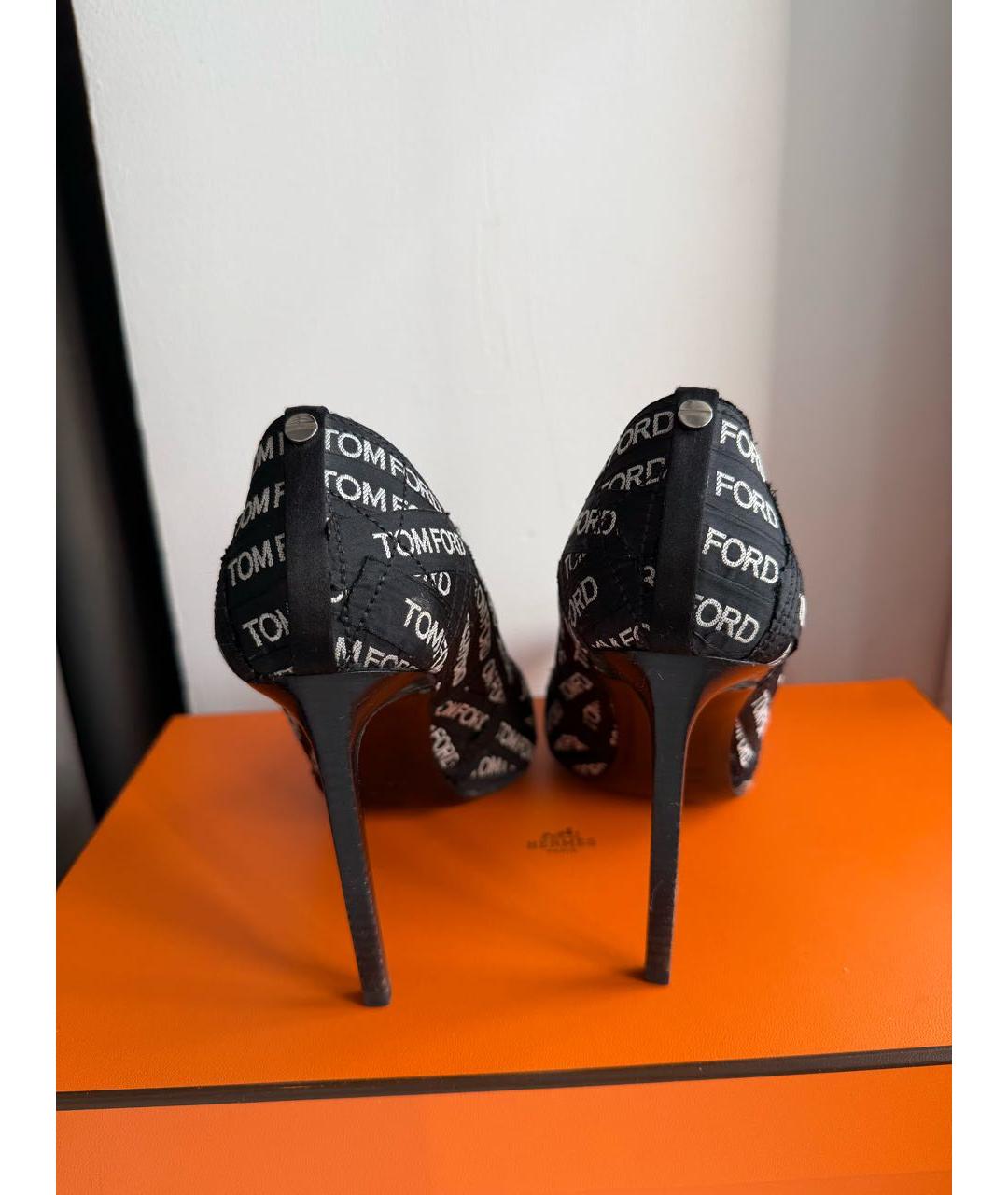 TOM FORD Черные текстильные туфли, фото 8