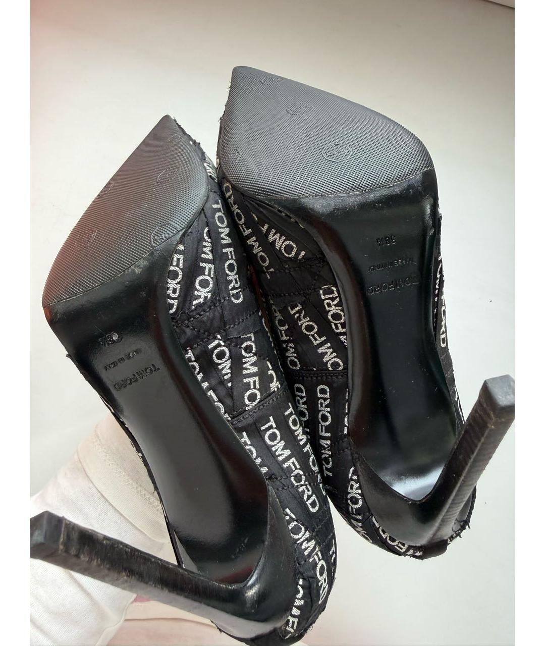 TOM FORD Черные текстильные туфли, фото 3