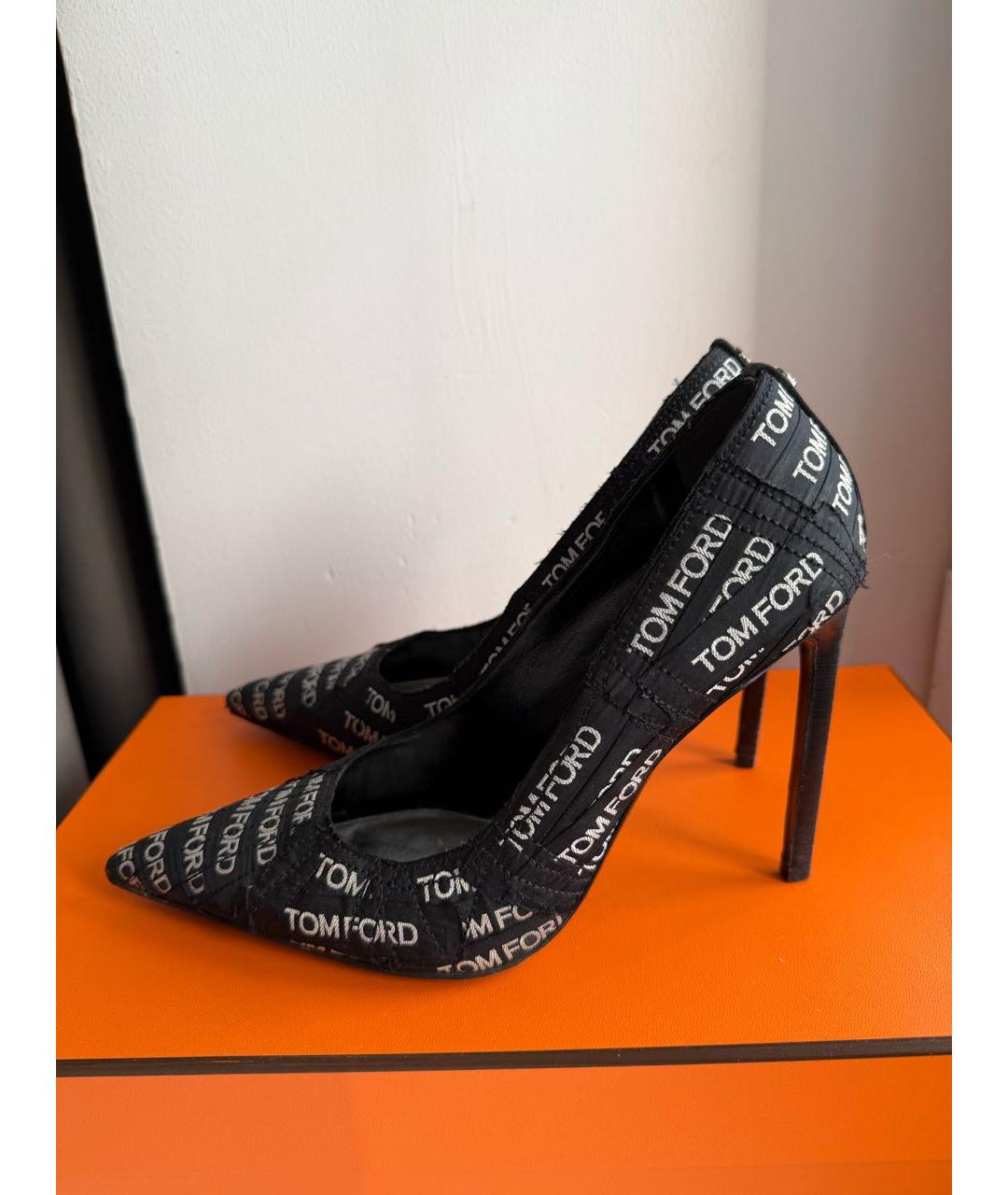 TOM FORD Черные текстильные туфли, фото 6