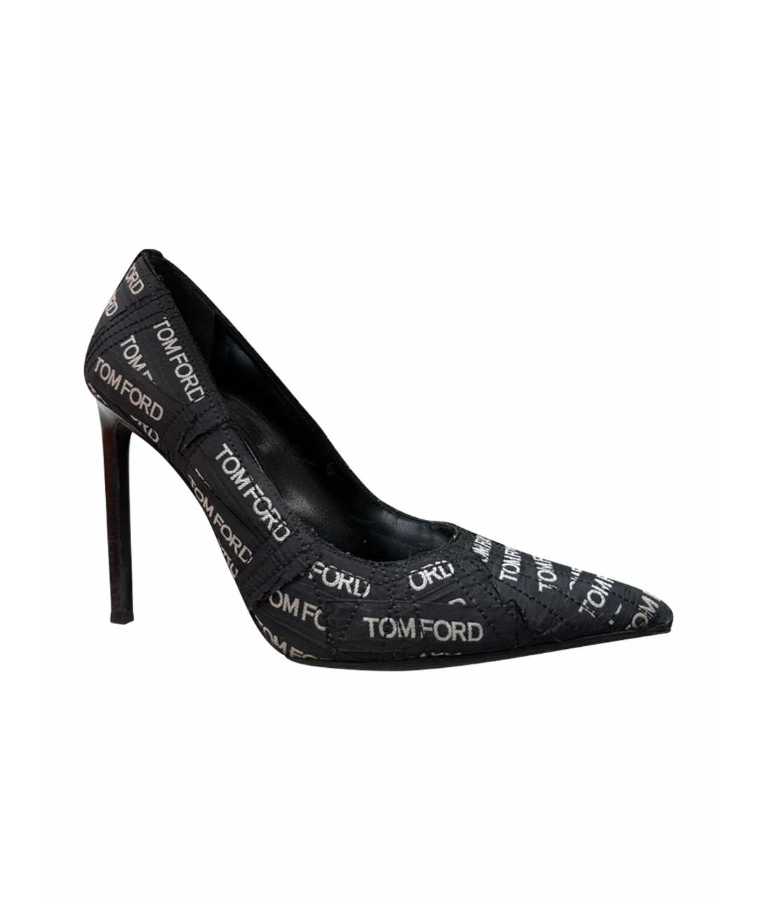 TOM FORD Черные текстильные туфли, фото 1