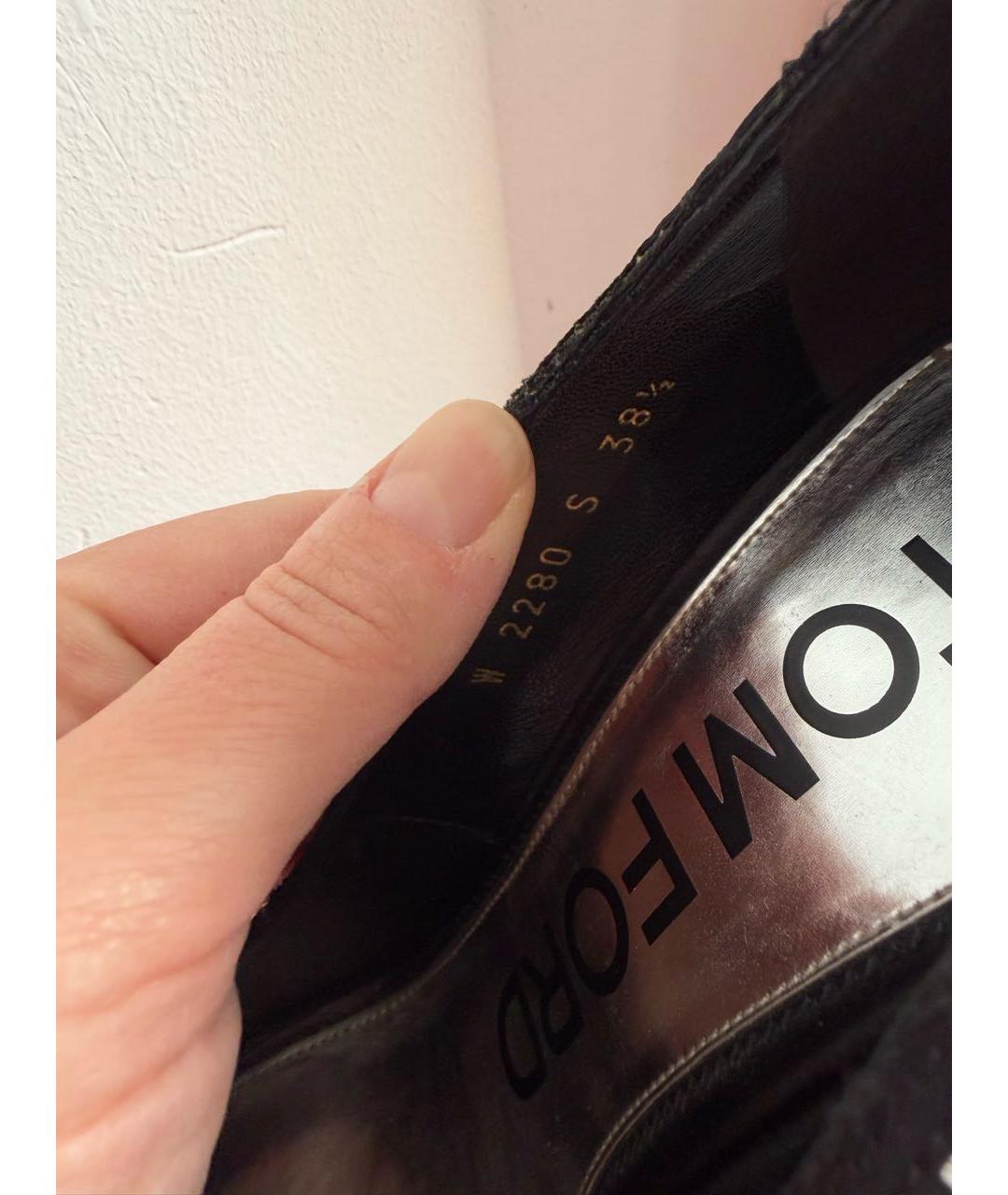 TOM FORD Черные текстильные туфли, фото 4