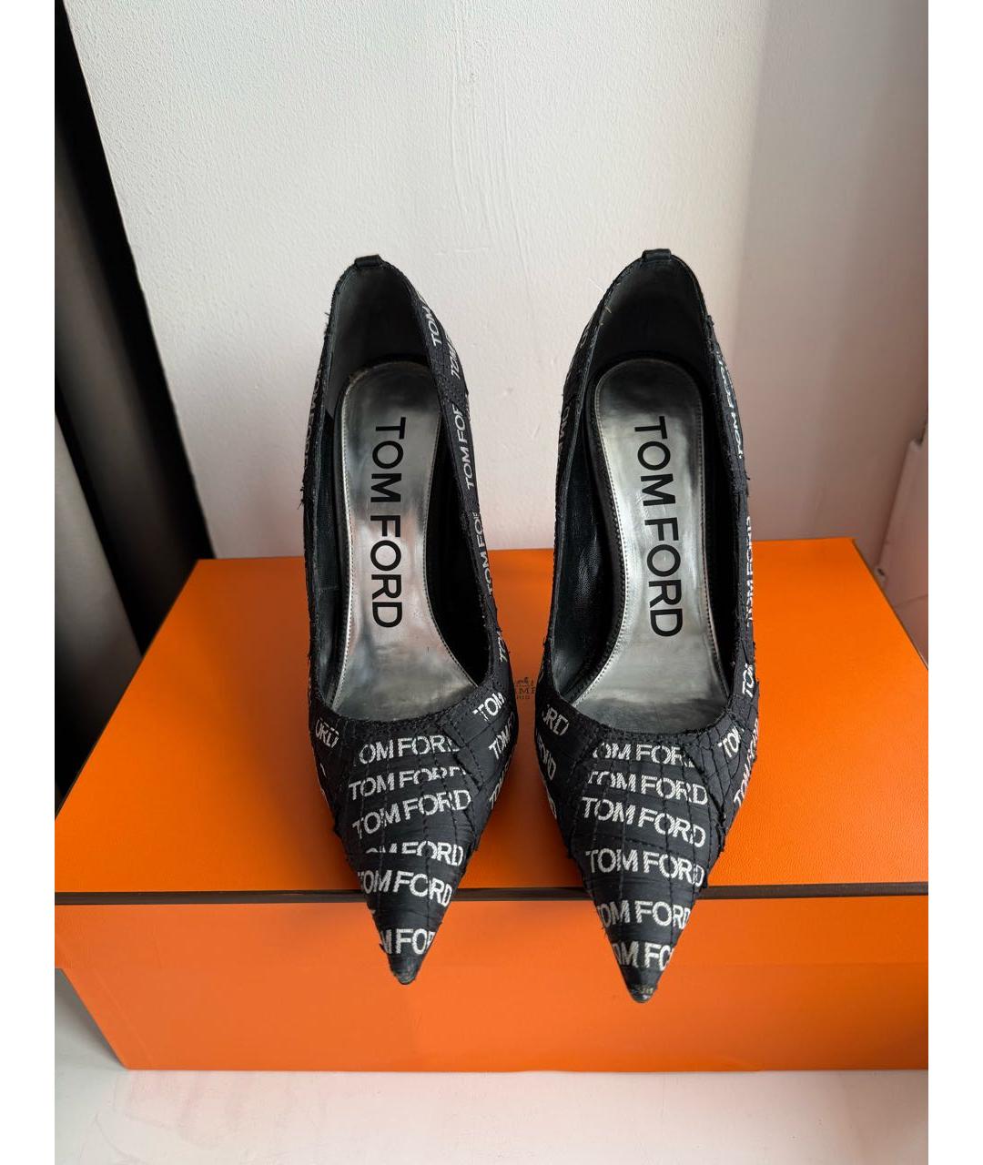 TOM FORD Черные текстильные туфли, фото 5
