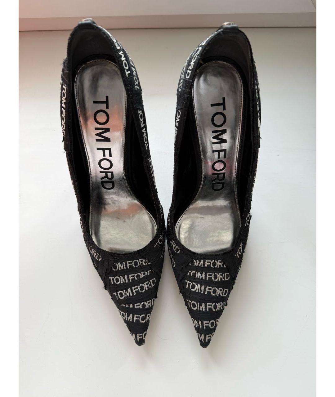 TOM FORD Черные текстильные туфли, фото 2