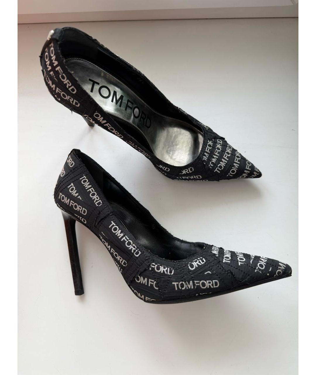 TOM FORD Черные текстильные туфли, фото 9