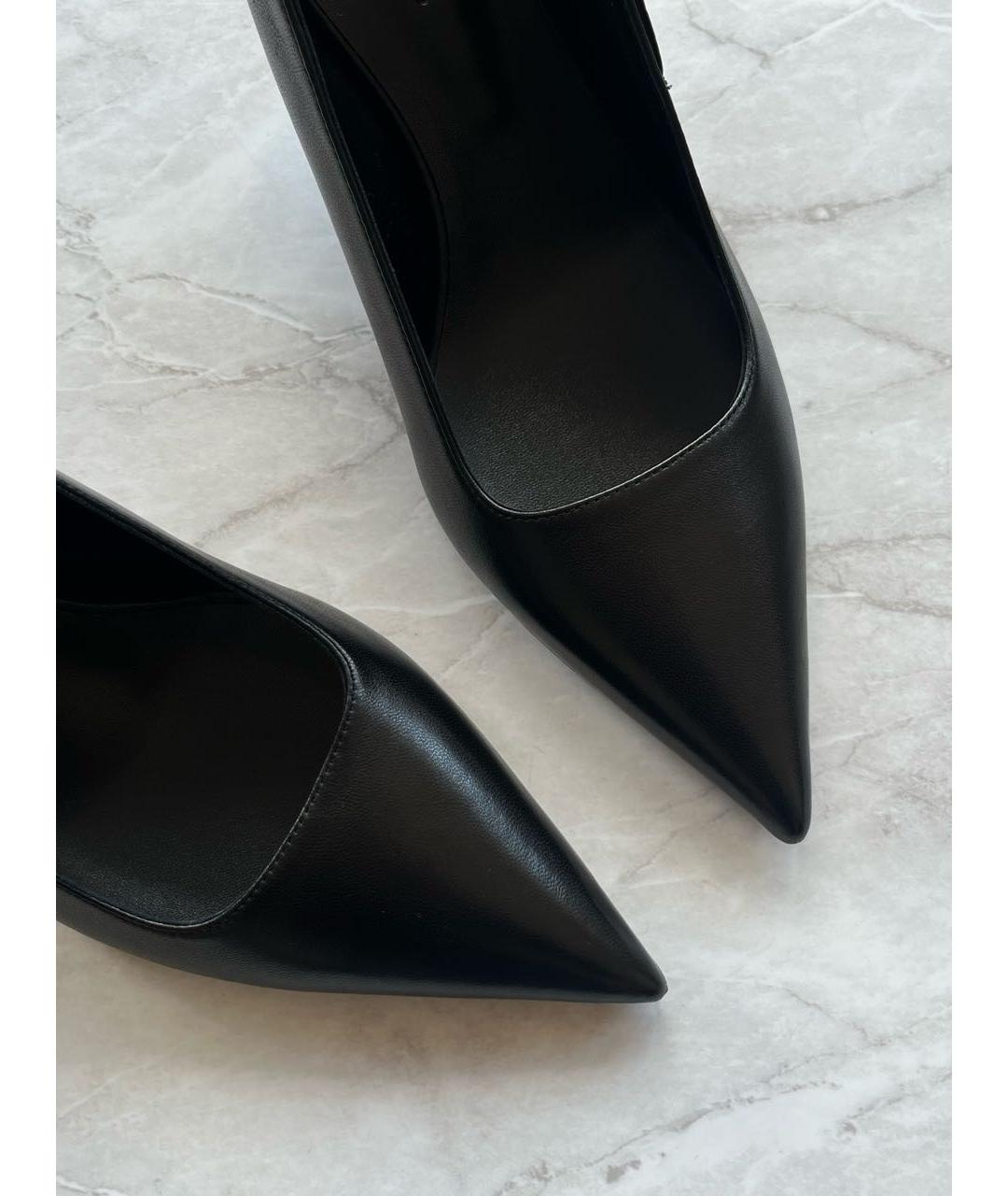 HERMES Черные кожаные туфли, фото 3