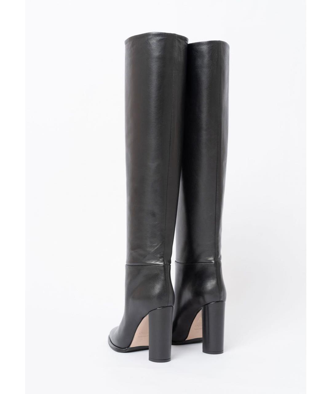 LE SILLA Черные кожаные сапоги, фото 4
