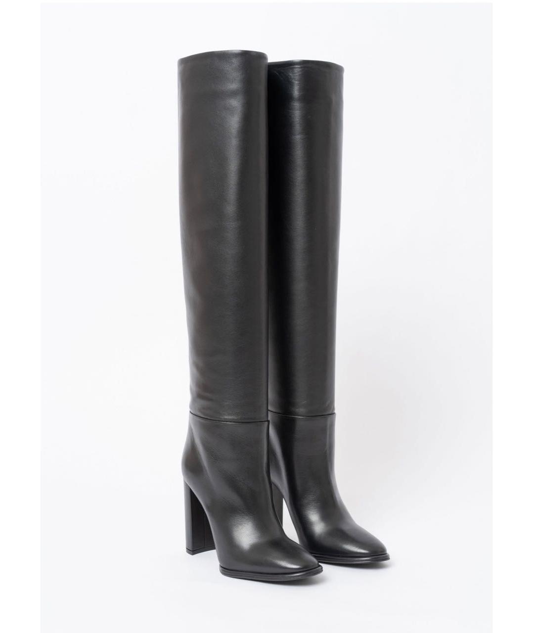 LE SILLA Черные кожаные сапоги, фото 3
