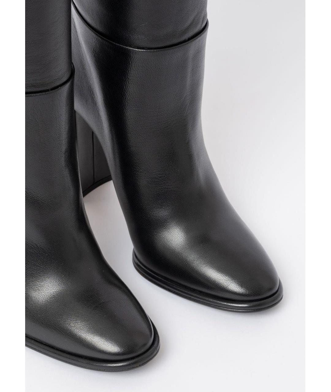 LE SILLA Черные кожаные сапоги, фото 2
