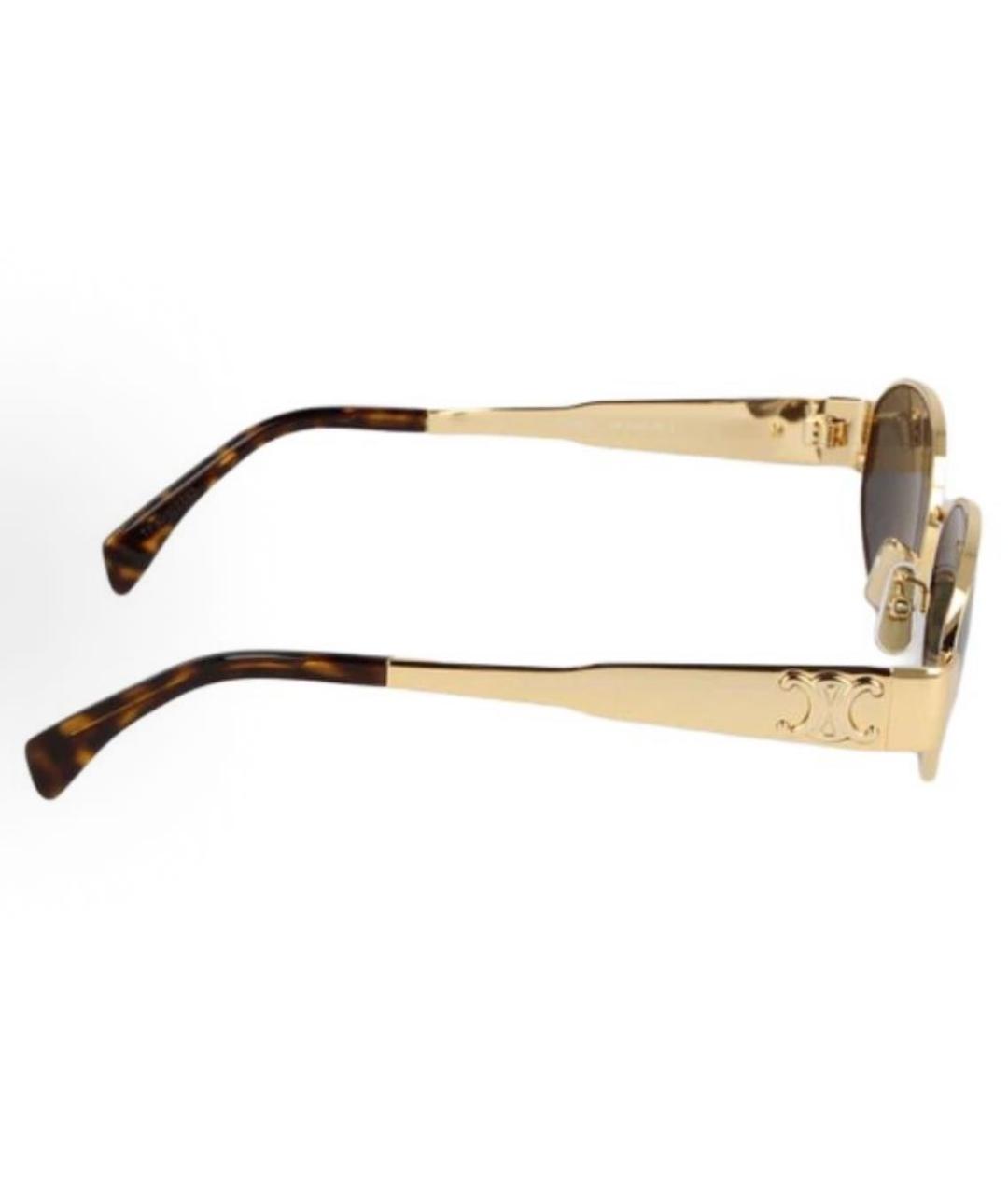 CELINE Черные металлические солнцезащитные очки, фото 4