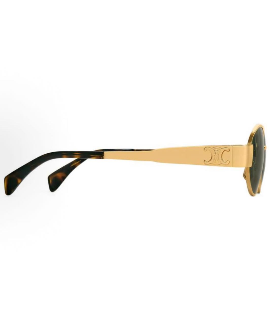 CELINE Черные металлические солнцезащитные очки, фото 3