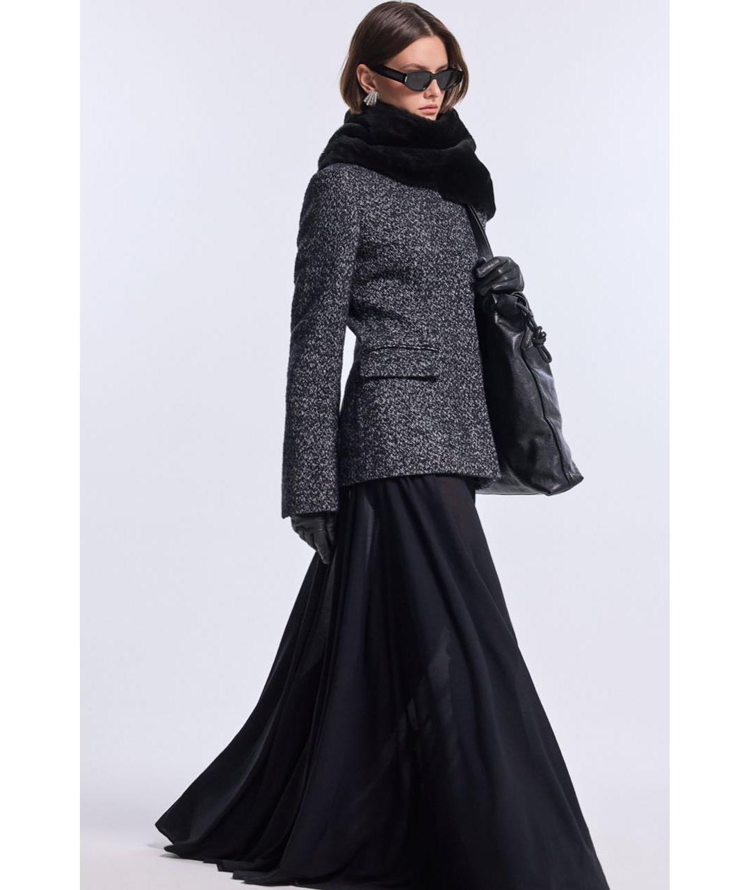 ALAIA Черное вискозное вечернее платье, фото 5