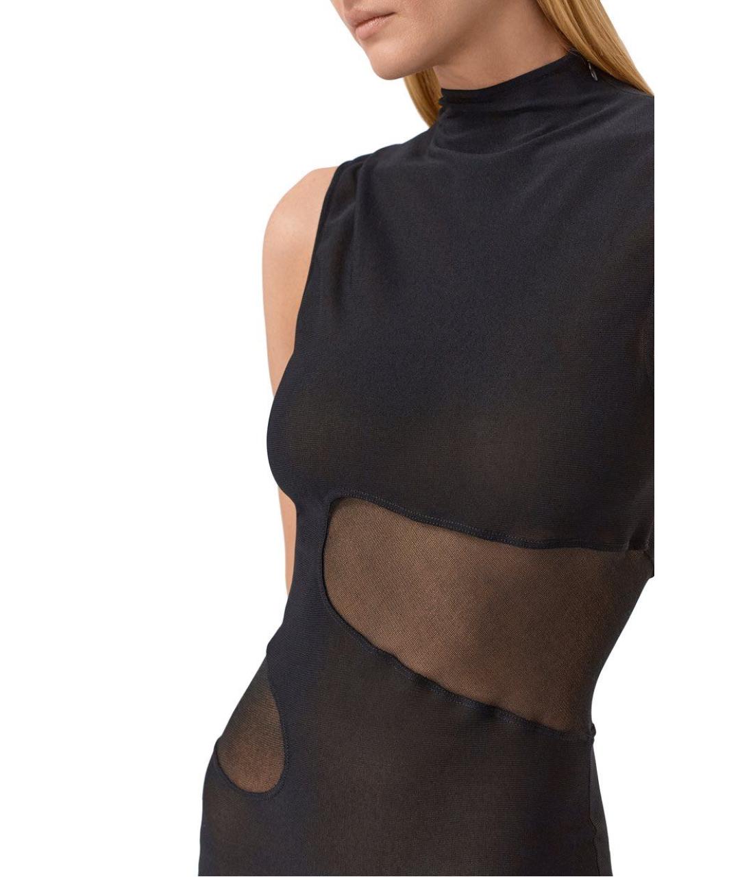 ALAIA Черное вискозное вечернее платье, фото 4