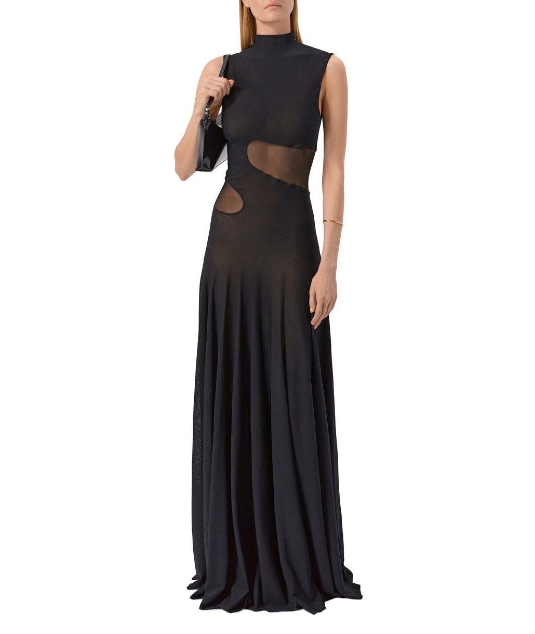 ALAIA Черное вискозное вечернее платье, фото 2