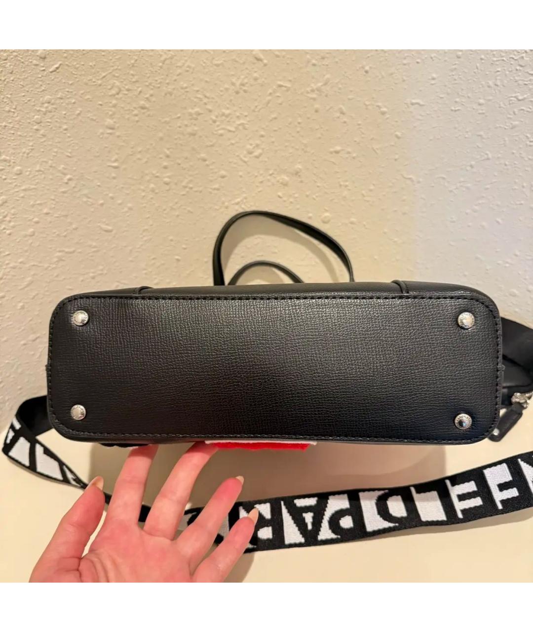 KARL LAGERFELD Черная сумка через плечо из искусственной кожи, фото 4