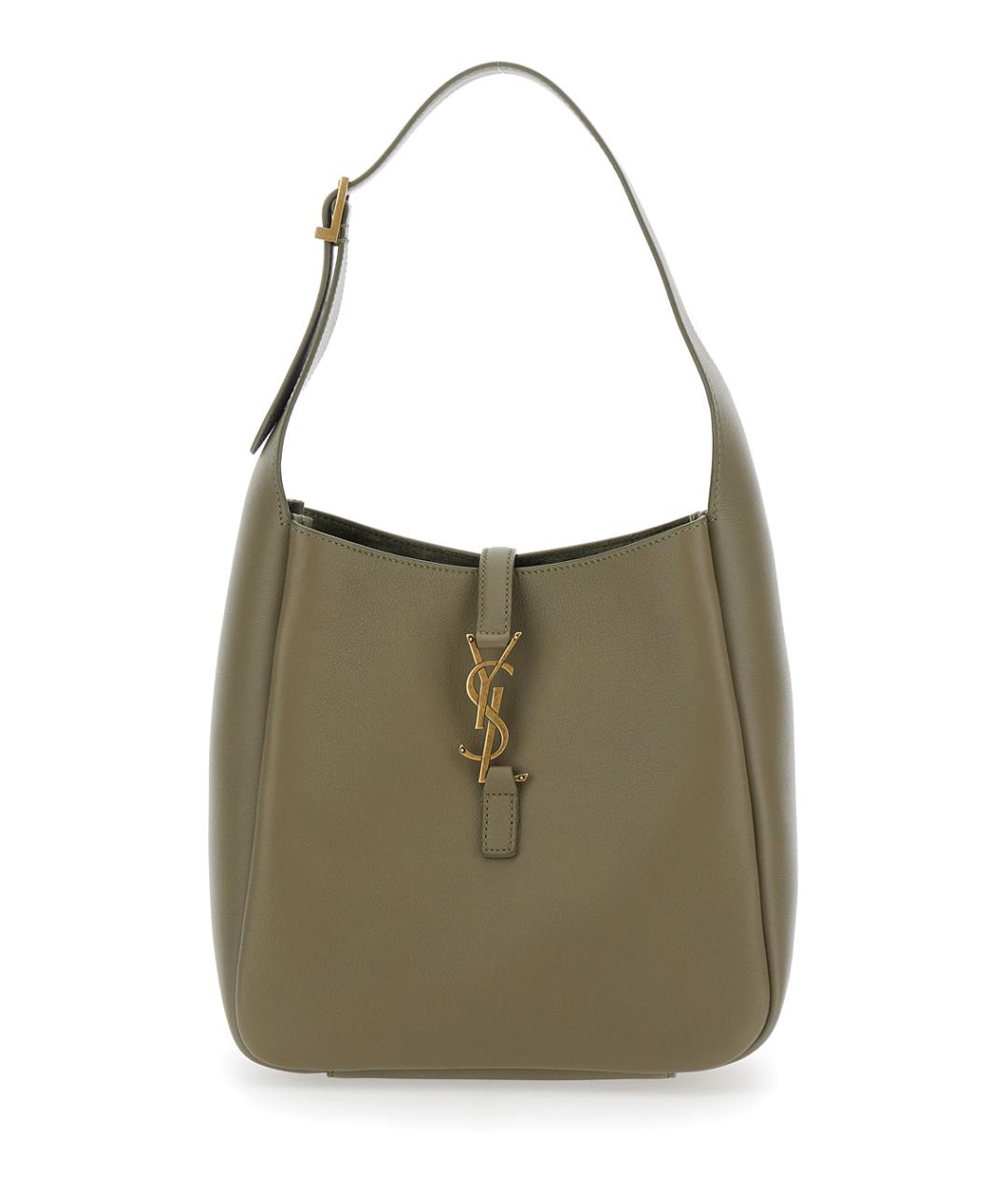 SAINT LAURENT Зеленая кожаная сумка через плечо, фото 1