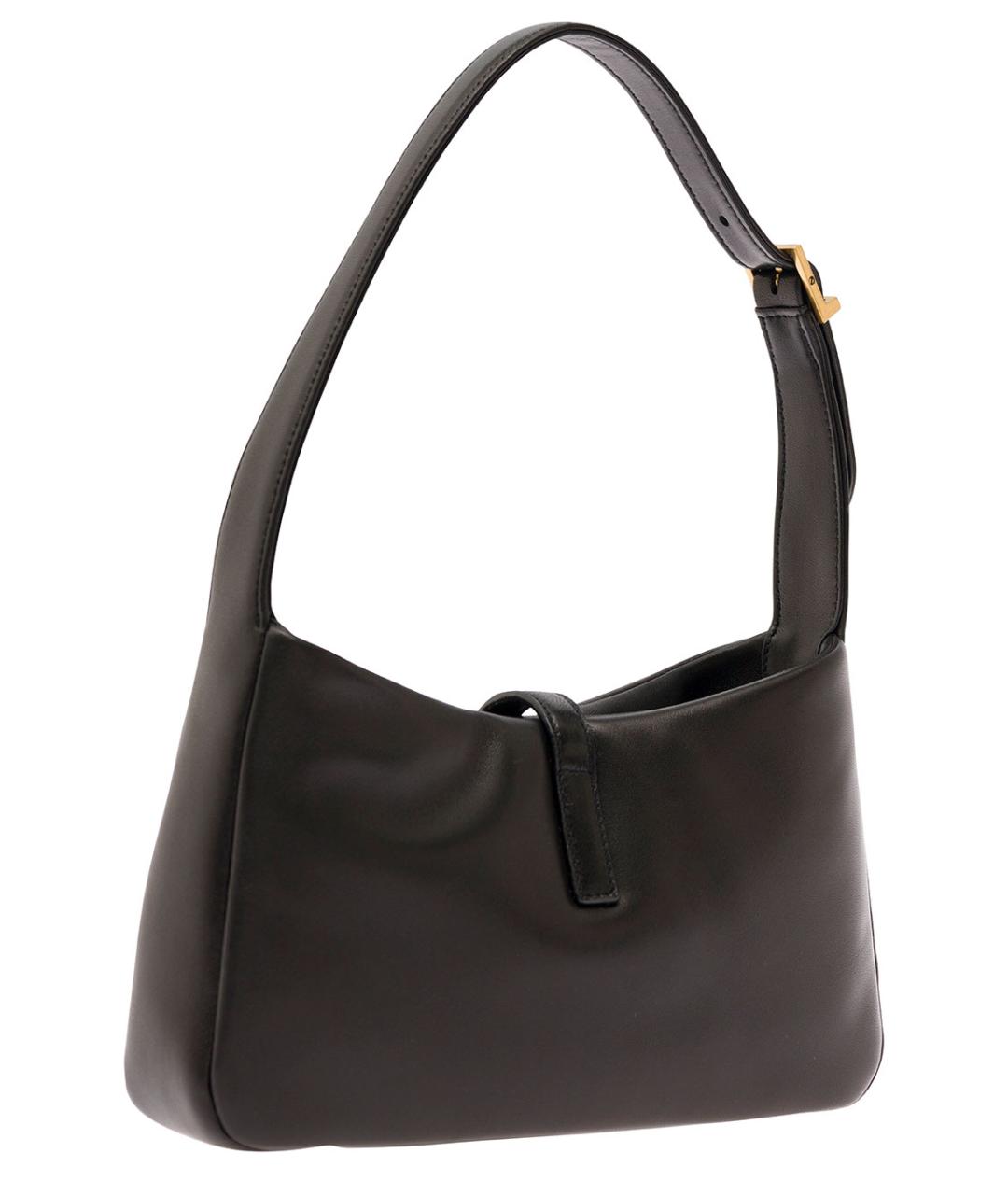 SAINT LAURENT Черная кожаная сумка через плечо, фото 3