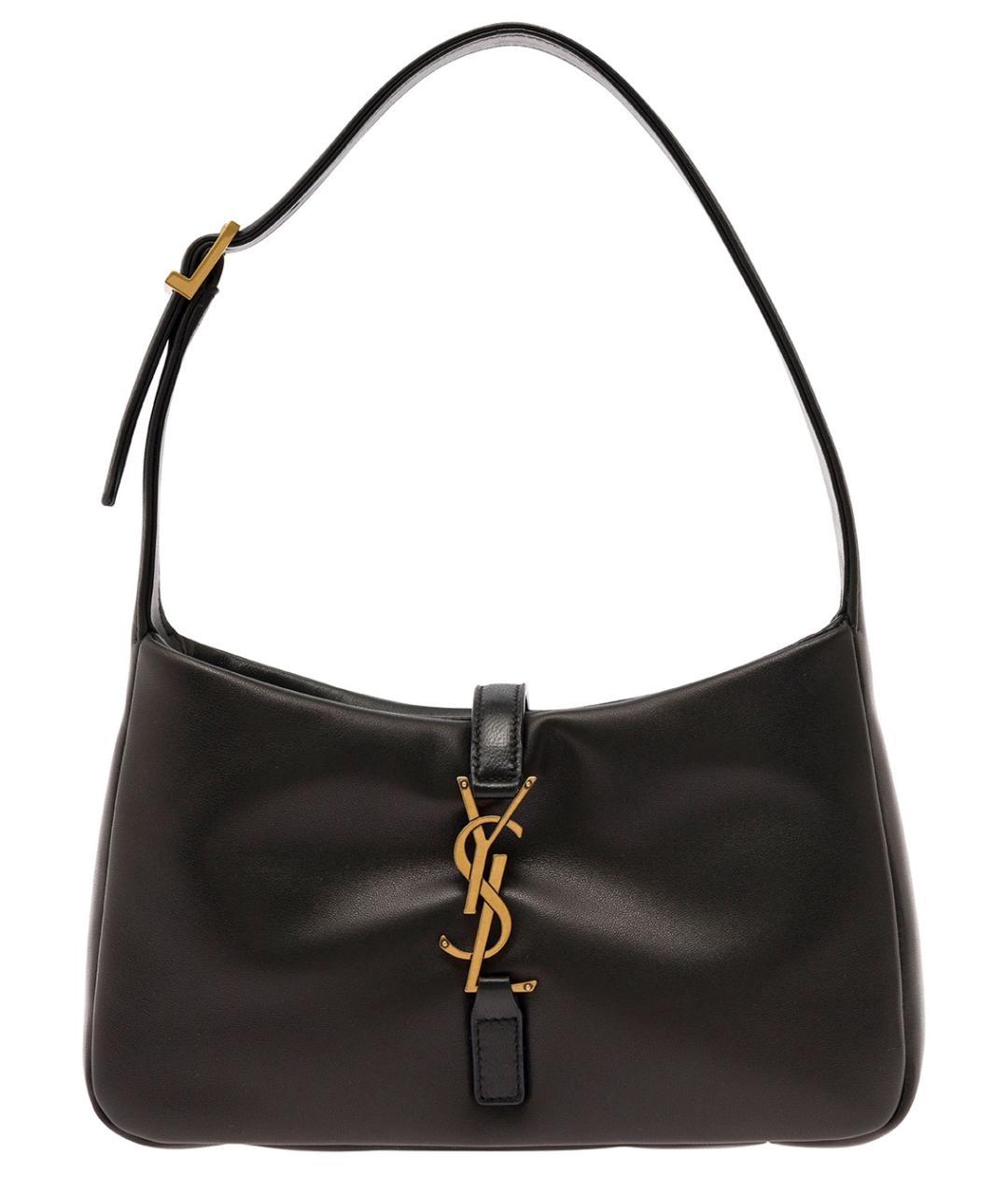SAINT LAURENT Черная кожаная сумка через плечо, фото 1
