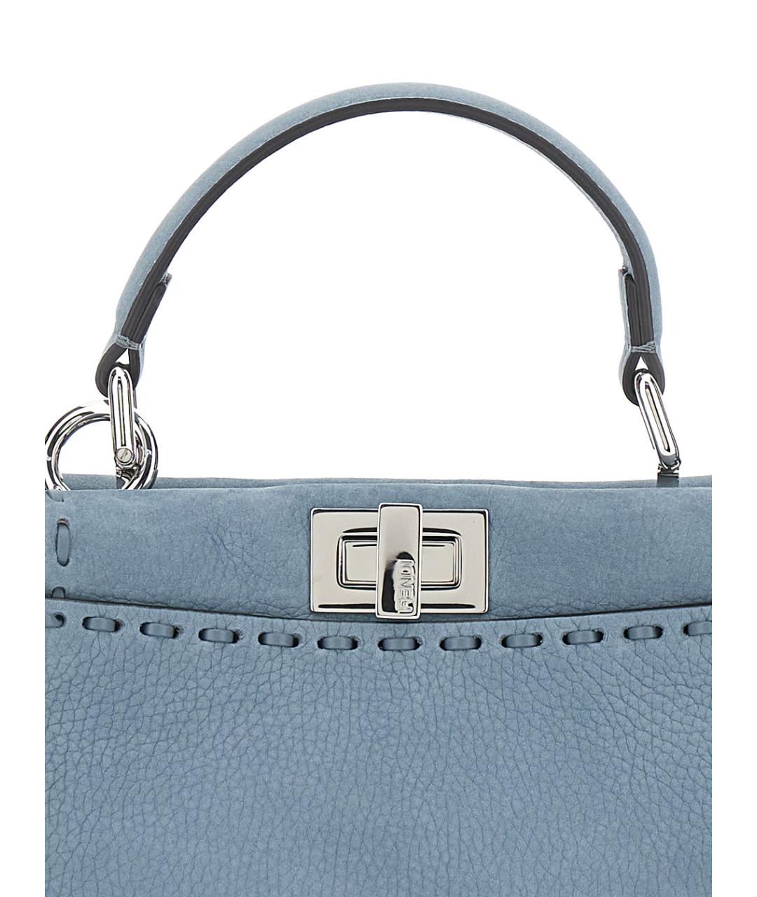 FENDI Синяя кожаная сумка через плечо, фото 3