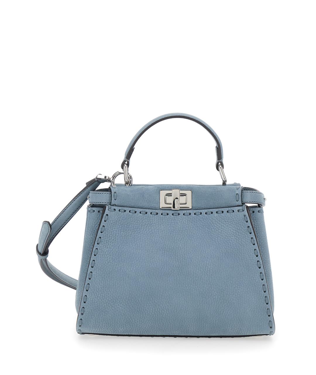 FENDI Синяя кожаная сумка через плечо, фото 1