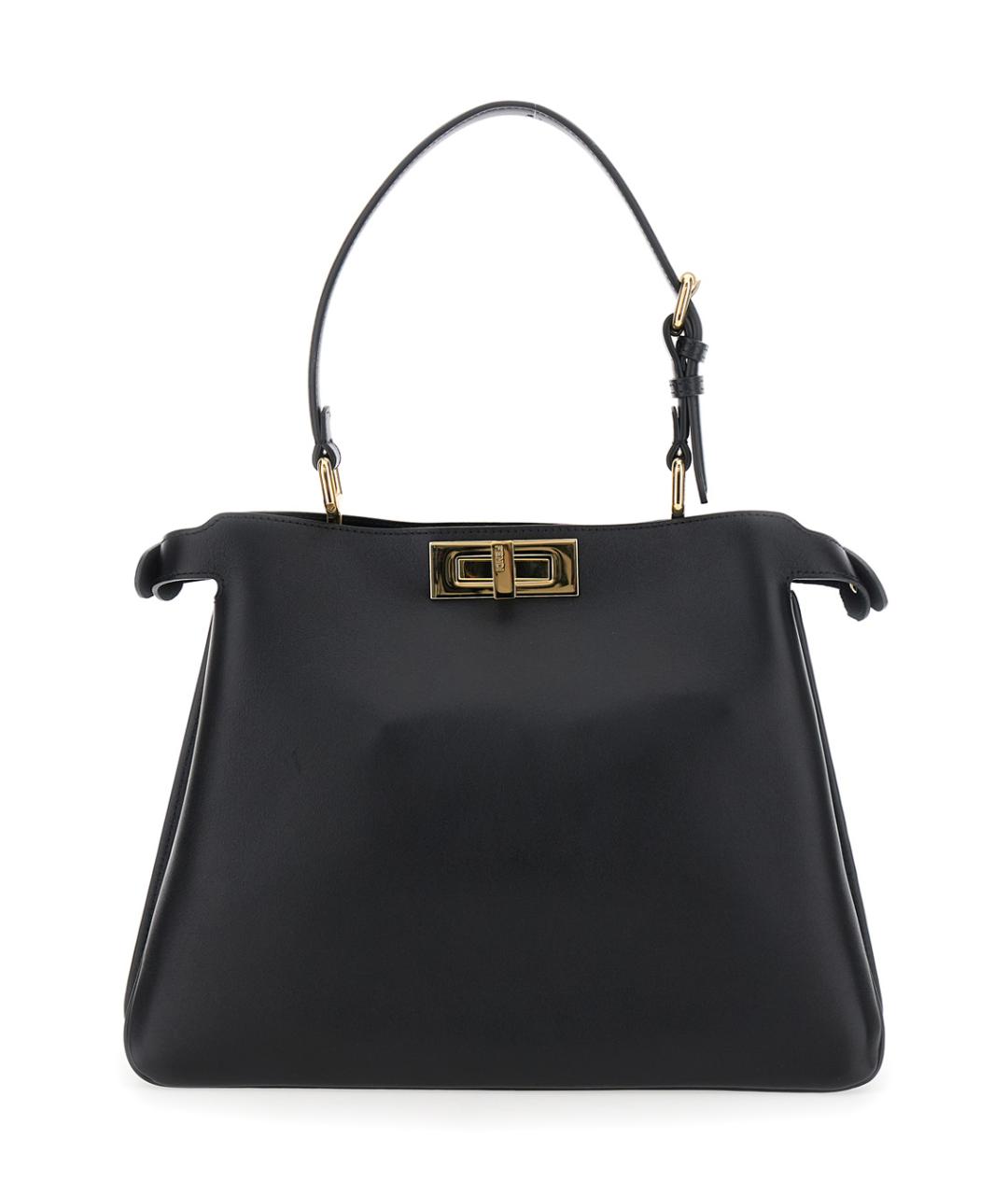 FENDI Черная кожаная сумка через плечо, фото 2