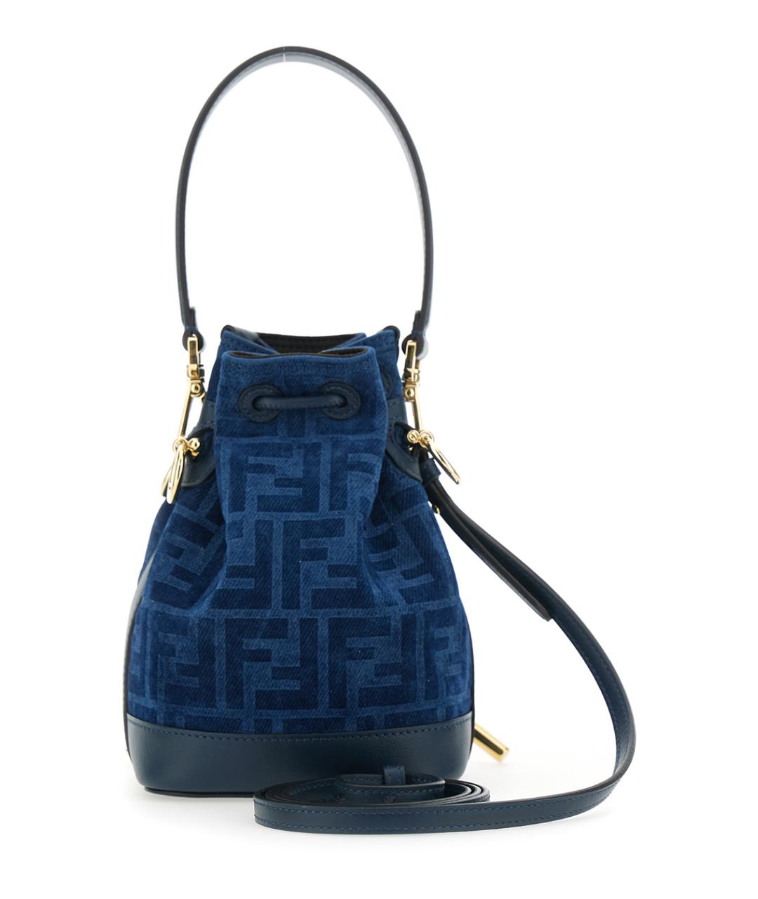 FENDI Синяя тканевая сумка через плечо, фото 2