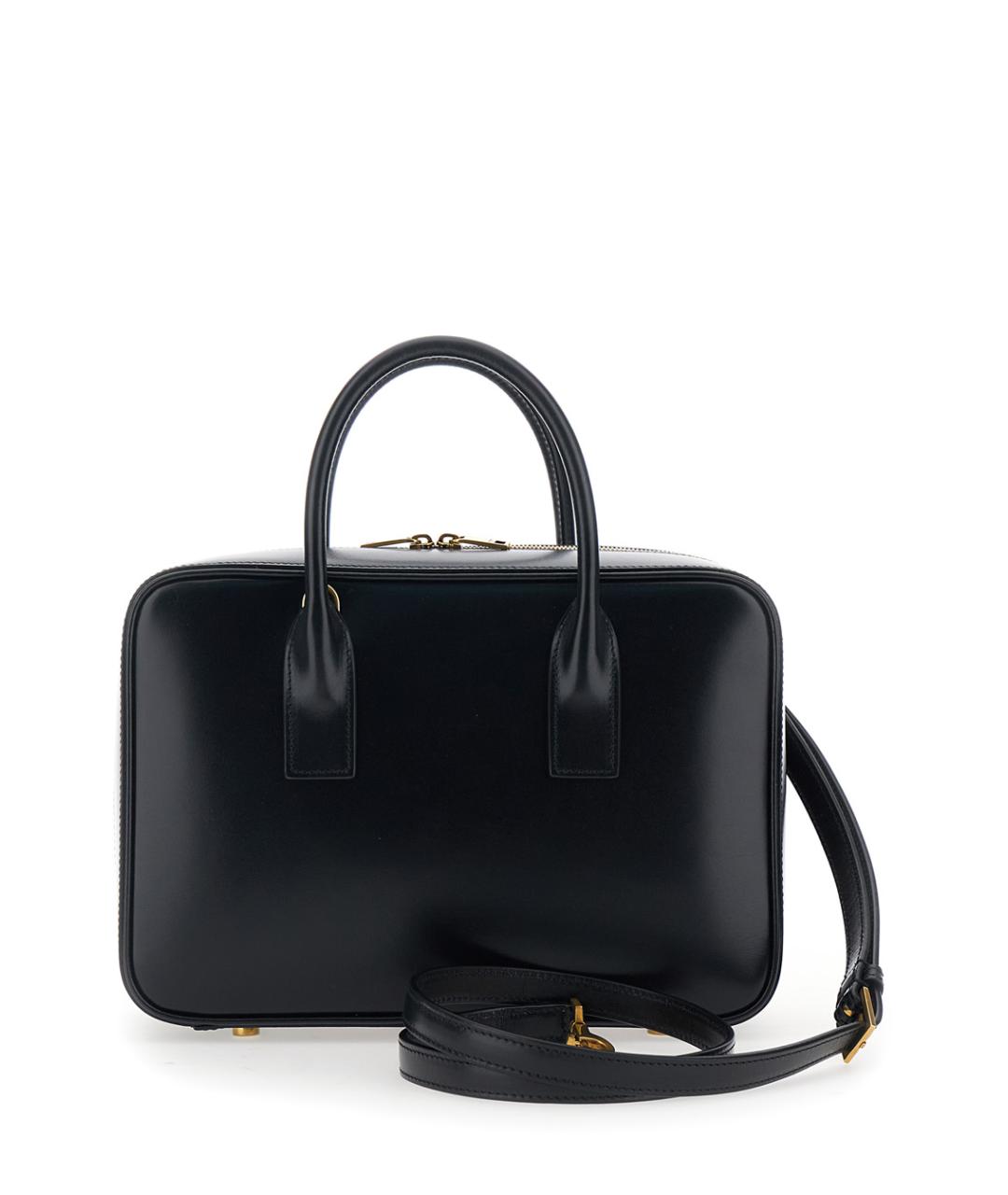 SAINT LAURENT Черная кожаная сумка тоут, фото 2