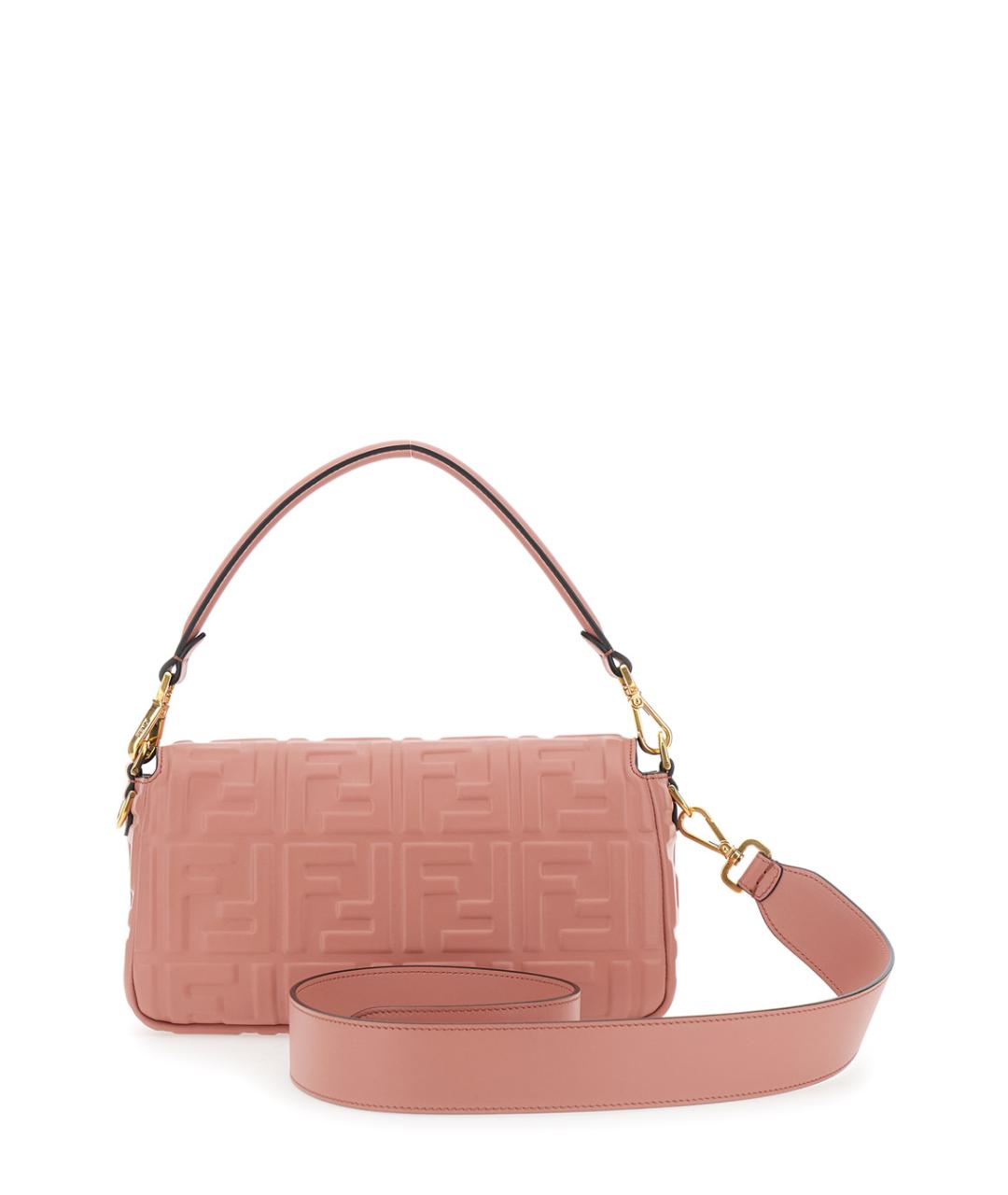 FENDI Розовая кожаная сумка через плечо, фото 2