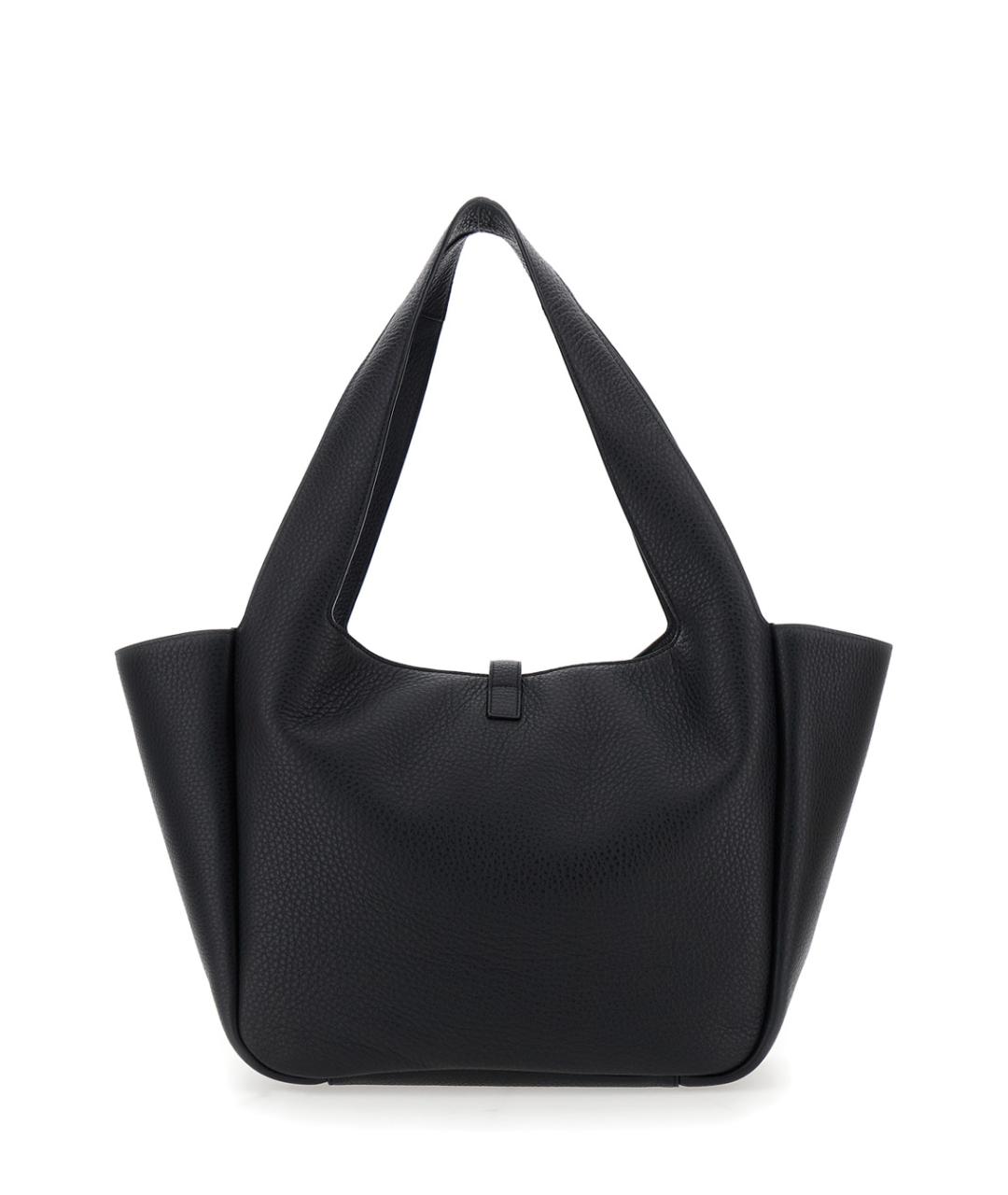 SAINT LAURENT Черная кожаная сумка тоут, фото 2