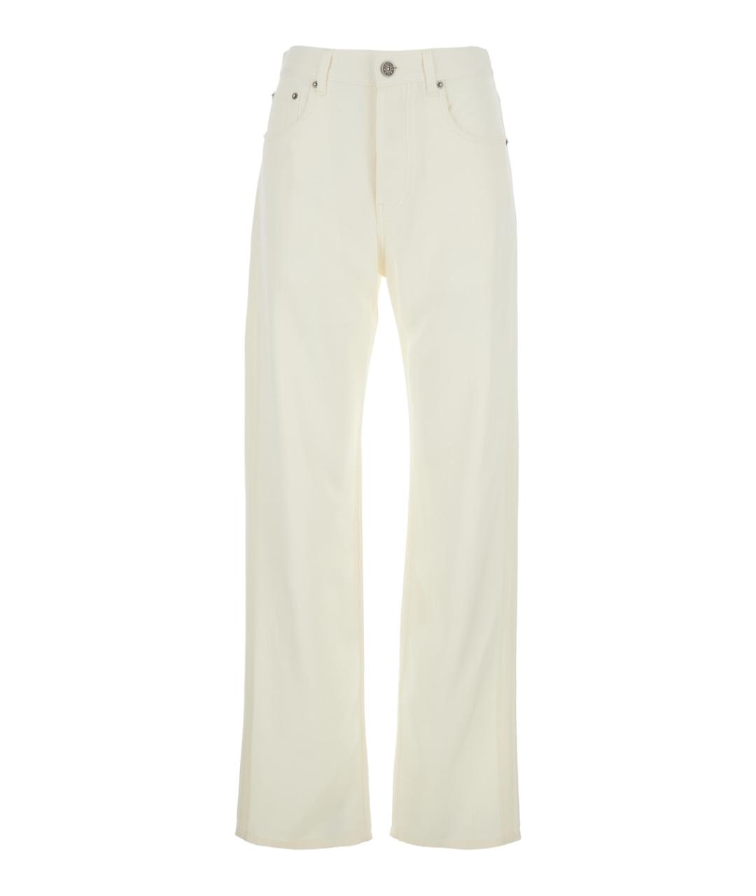 PHOEBE PHILO Бежевые хлопковые прямые джинсы, фото 1