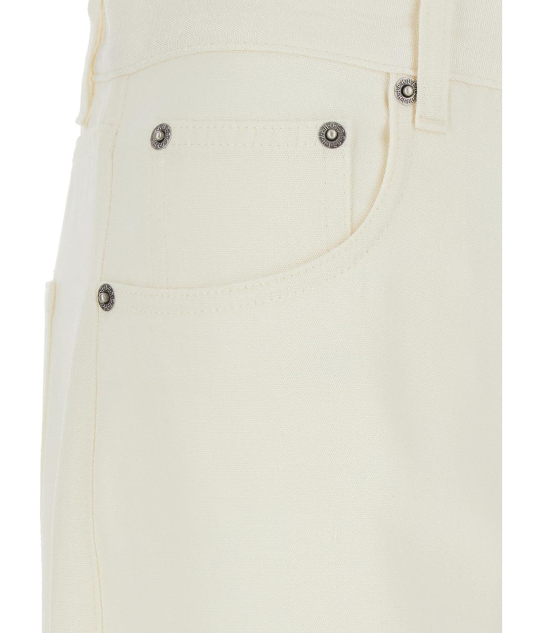 PHOEBE PHILO Бежевые хлопковые прямые джинсы, фото 2