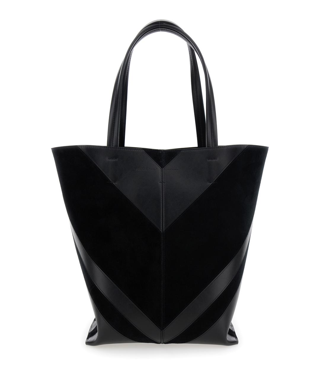 PHOEBE PHILO Черная кожаная сумка тоут, фото 1