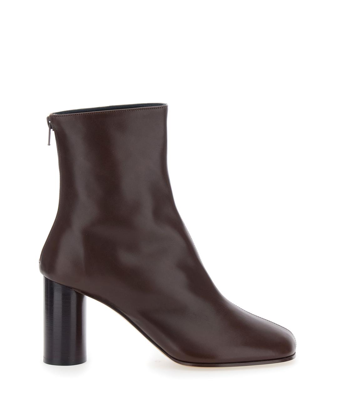 PHOEBE PHILO Коричневые кожаные ботильоны, фото 1