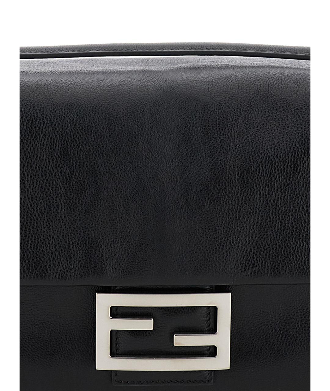 FENDI Черная кожаная сумка через плечо, фото 3