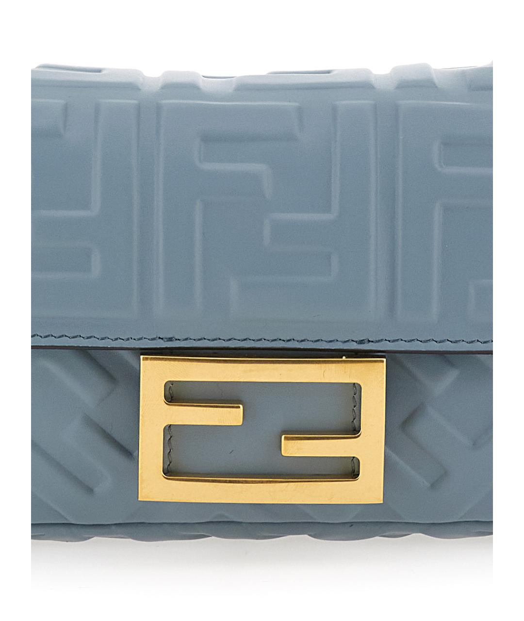 FENDI Синяя кожаная сумка через плечо, фото 3