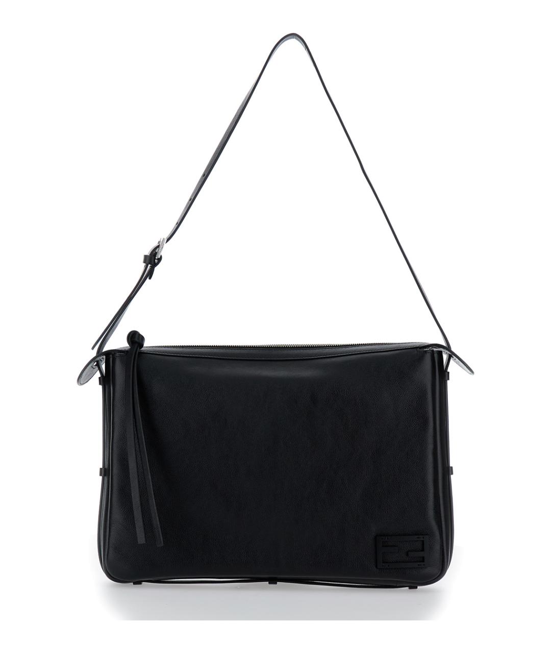 FENDI Черная кожаная сумка через плечо, фото 1