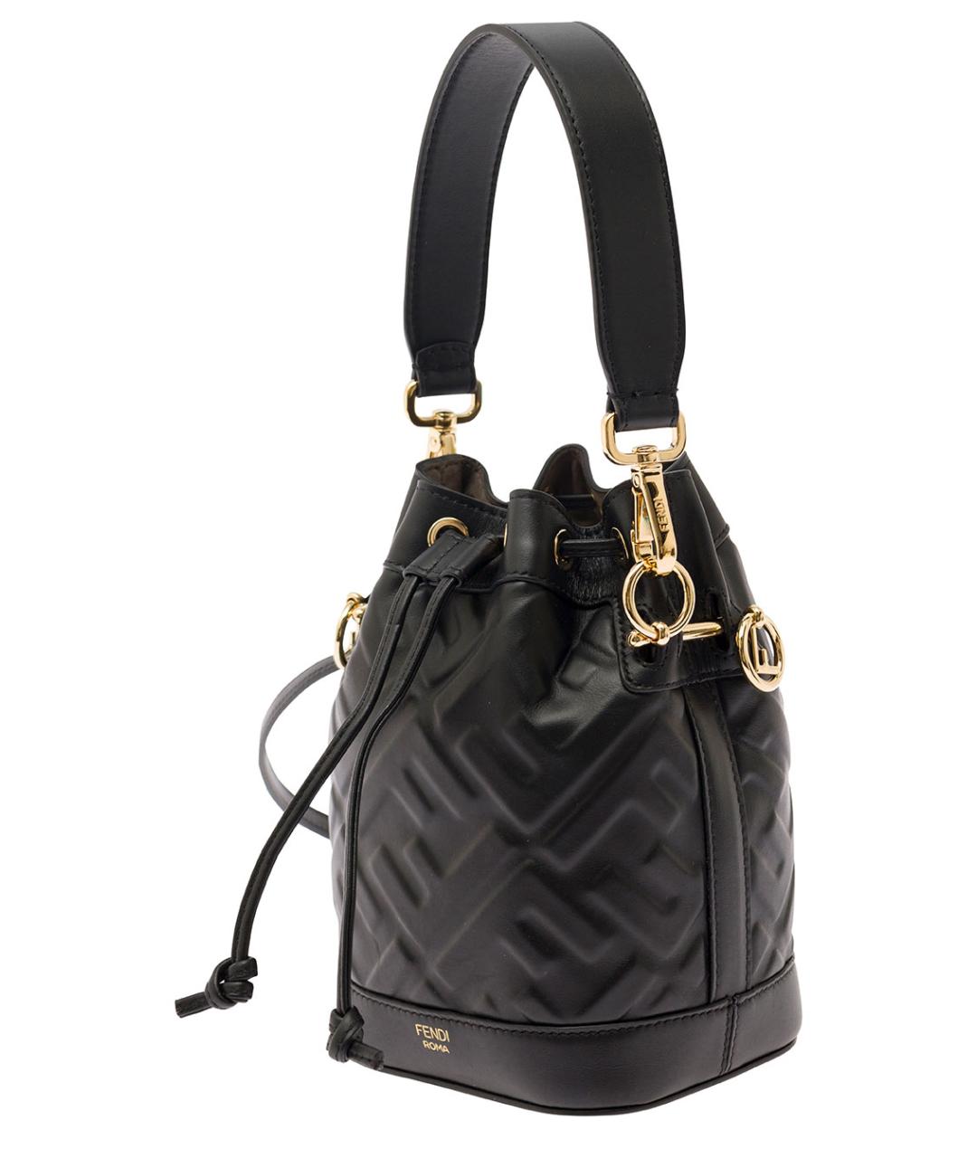 FENDI Черная кожаная сумка через плечо, фото 2