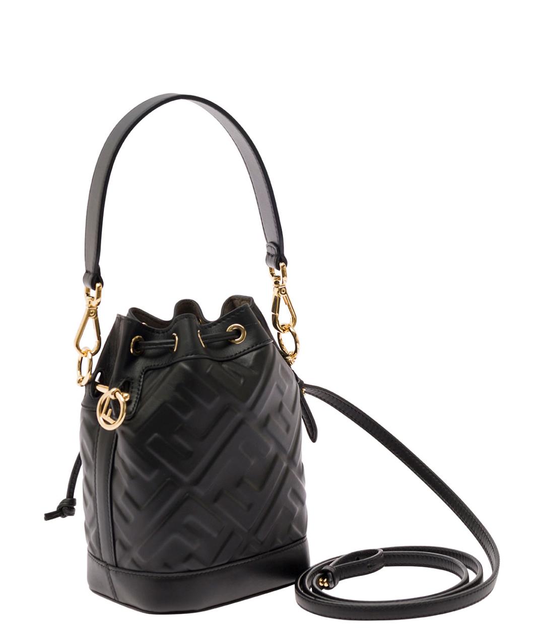 FENDI Черная кожаная сумка через плечо, фото 3