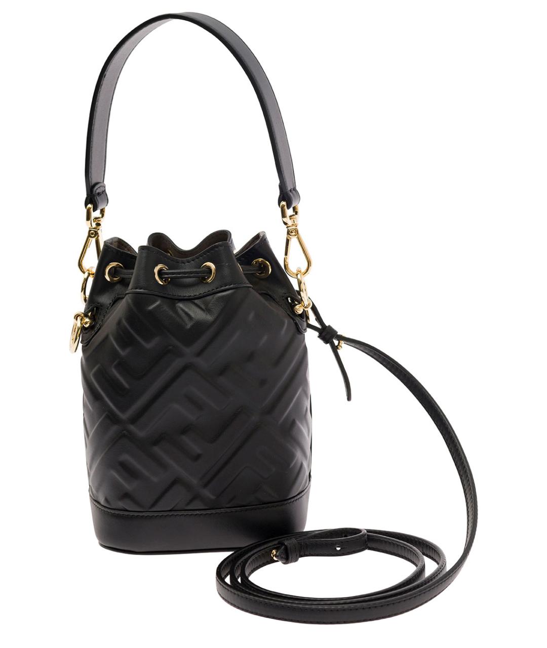 FENDI Черная кожаная сумка через плечо, фото 4