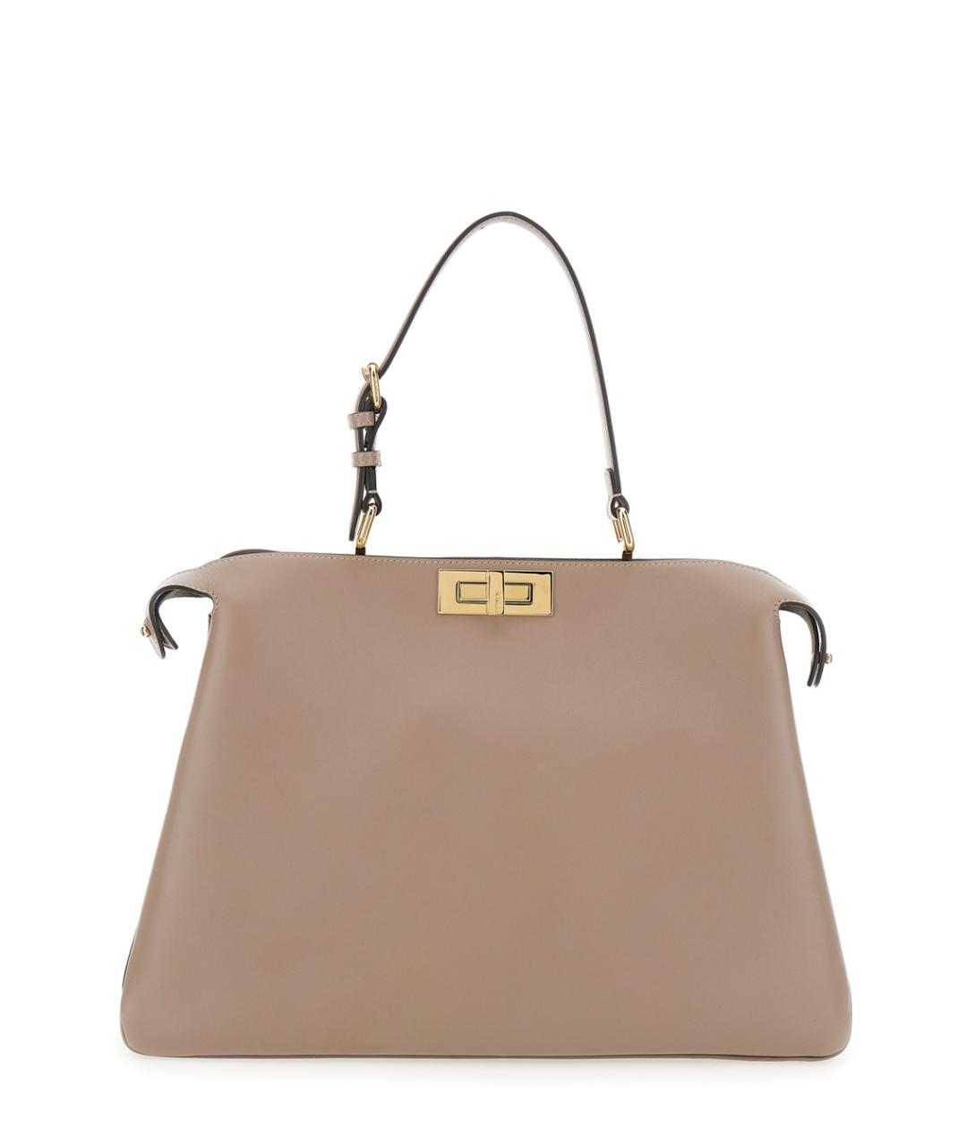 FENDI Розовая кожаная сумка тоут, фото 1